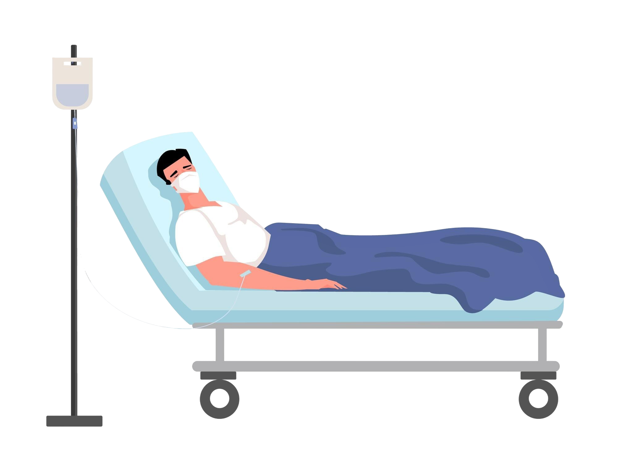 Patient asleep under general anesthesia